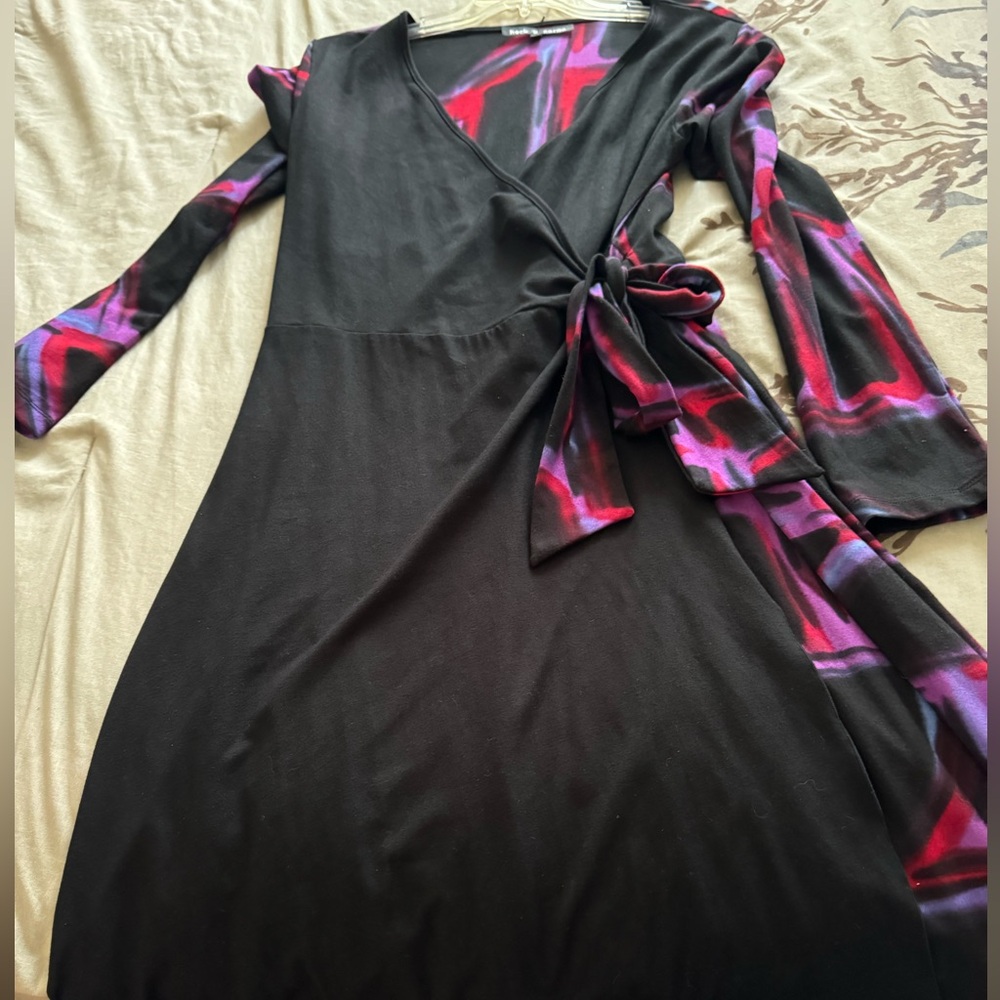 Rock N Karma Wrap Dress in City Print